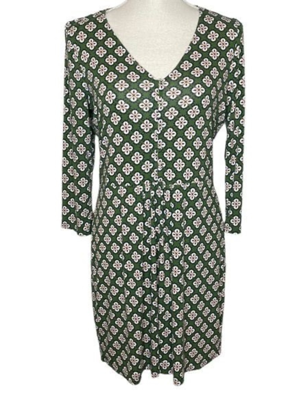 Boden Olive Floral Dress Size 10